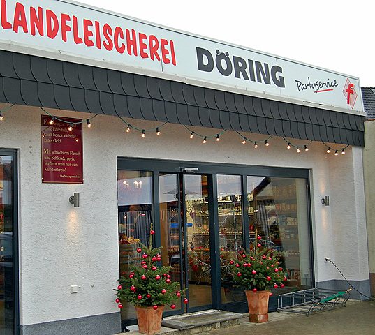 Verkaufsraum der Landfleischerei Döring in Altenstädt